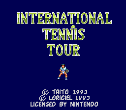 International Tennis Tour Title Screen
